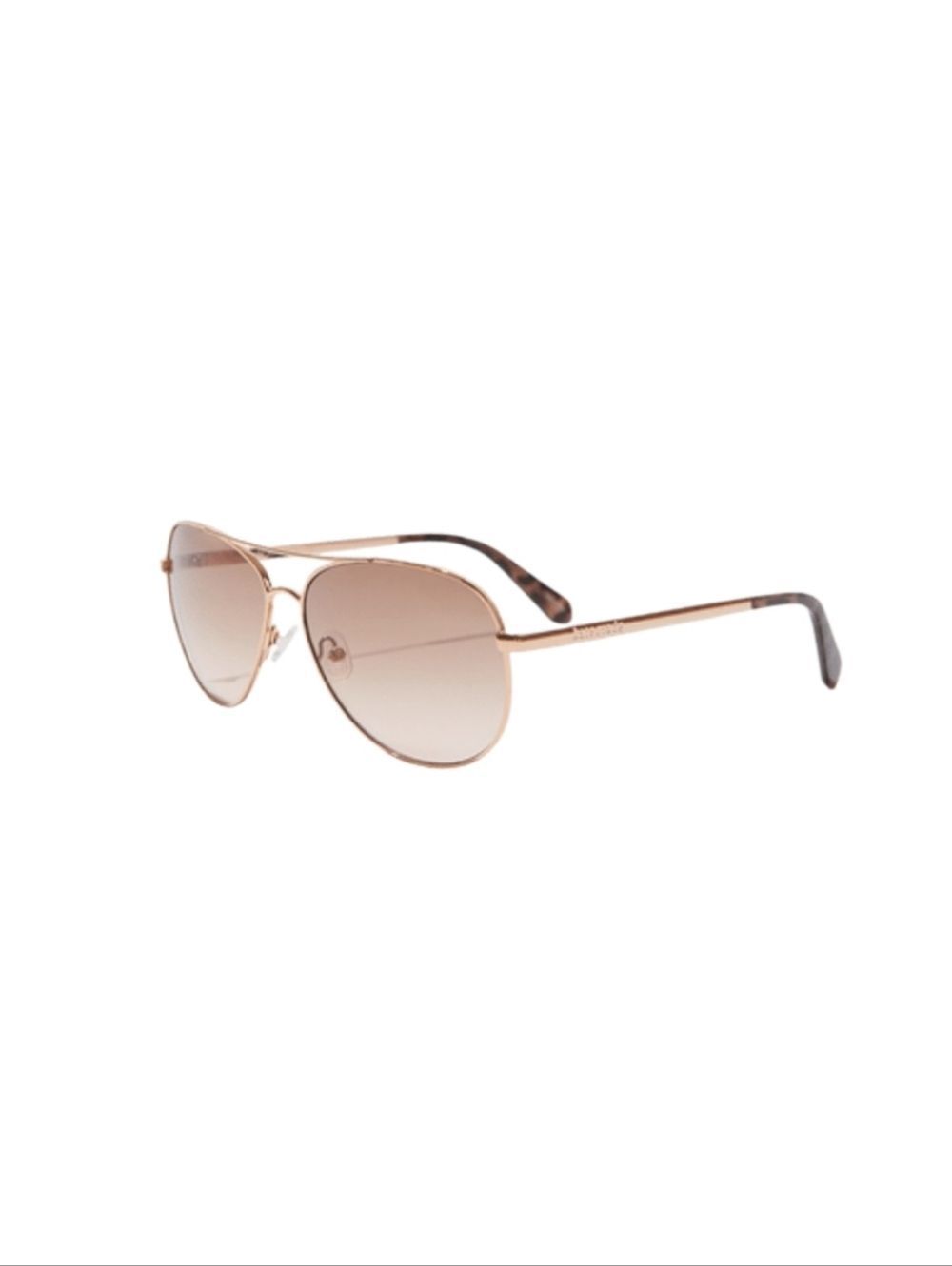 Kate Spade Emmaline Rose Gold Aviator Sunglasses With Gradient Brown Lenses - Picture 4 of 6